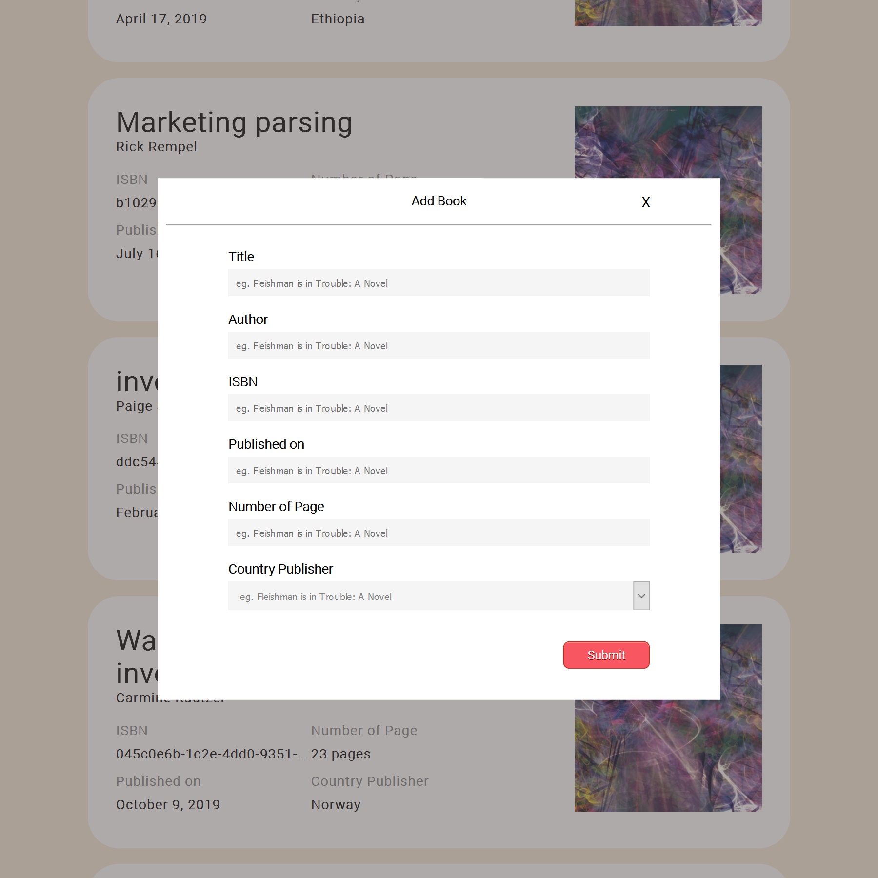 Book Dashboard